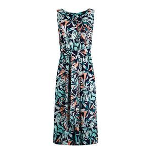 Weird Fish Womens/Ladies Nalani Leaf Print Eco Liva Jumpsuit / Aqua Blue